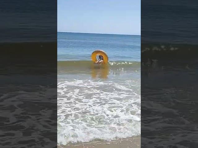 Raymond taking a dip - Beach Fail