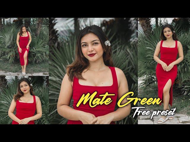 Mate Green Preset | Free lightroom preset | Outdoor lightroom preset | Mallu Editographer