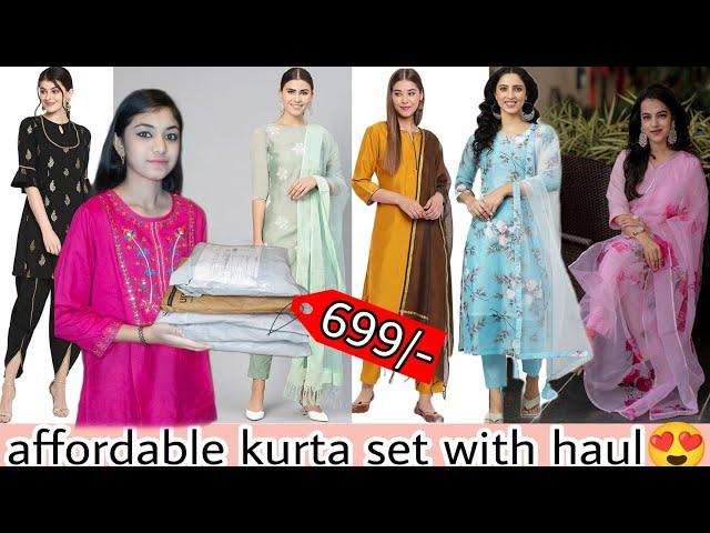 affordable kurta set haul,affordable kurta haul under 699,amazon kurta set haul,festival wear kurta