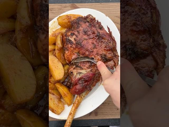 GREEK Slow Roasted Leg of Lamb with Potatoes