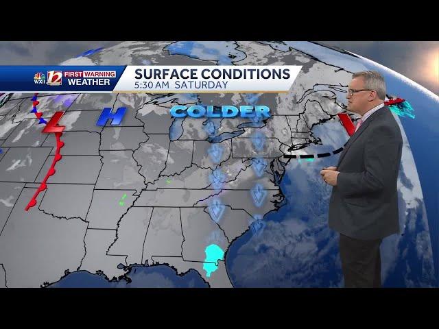 WATCH: Cold air is rushing into the Triad, dropping weekend temperatures