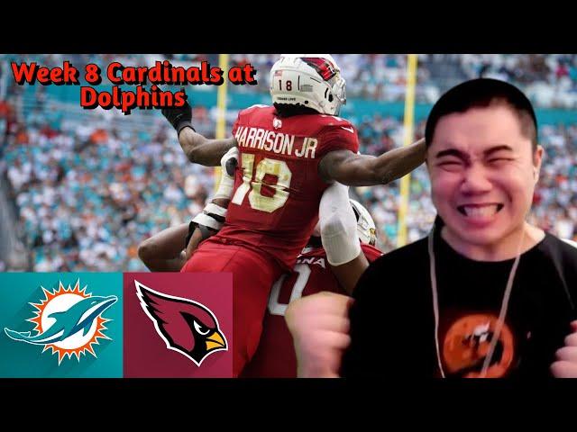 LET’S GO MARV!! Cardinals Fan Reacts to Cardinals at Dolphins Week 8 2024!