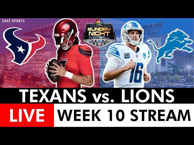 Texans vs. Lions Live Streaming Scoreboard, Play-By-Play, Highlights & Stats | NFL Week 10 On NBC