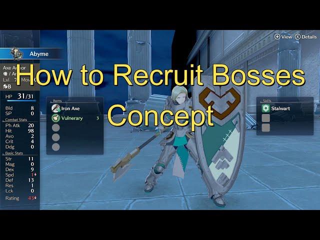 Fire Emblem Engage: How to recruit bosses concept