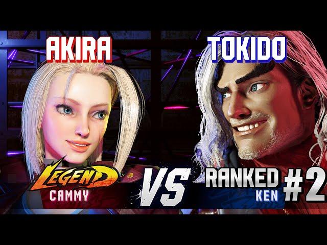 SF6 ▰ AKIRA (Cammy) vs TOKIDO (#2 Ranked Ken) ▰ High Level Gameplay