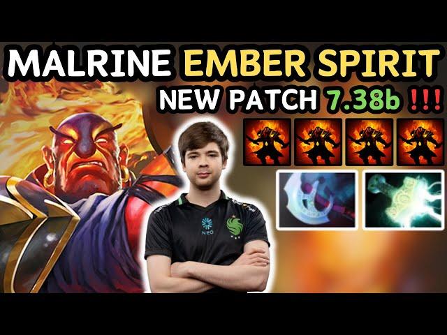  NEW PATCH 7.38b - Rank 10 MALRINE EMBER SPIRIT Midlane Gameplay  - Dota 2