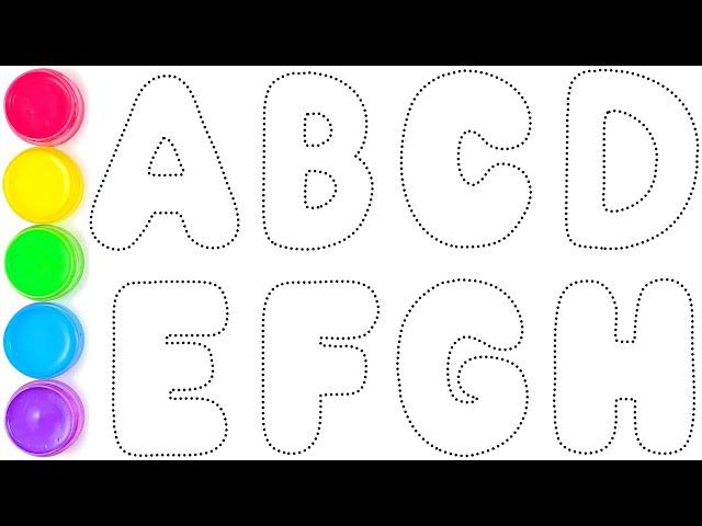 Let's Learn How to Draw Alphabet ABCD & Numbers 1234 for Beginners Step by Step || KS ART