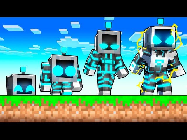 TeeVee Evolves as a ROBOT in Minecraft!