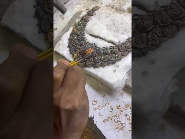 #how to make gold necklace #gold necklace making#gold work#hallmark gold necklace#youtubeshorts