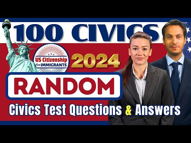 USCIS 100 Civics Questions and Answers (Random Order) US Citizenship Interview 2024 & Test | N-400