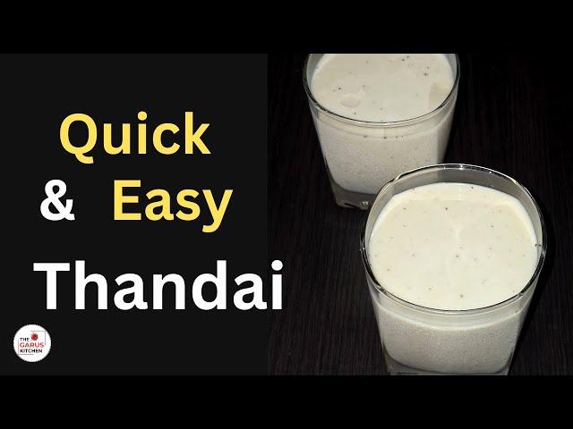 Quick and Easy Thandai Recipe | How to make thandai | Traditional Indian Thandai for Festivals