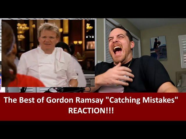 American Reacts to The Best Of Gordon Ramsay Catching Mistakes on Hell's Kitchen REACTION