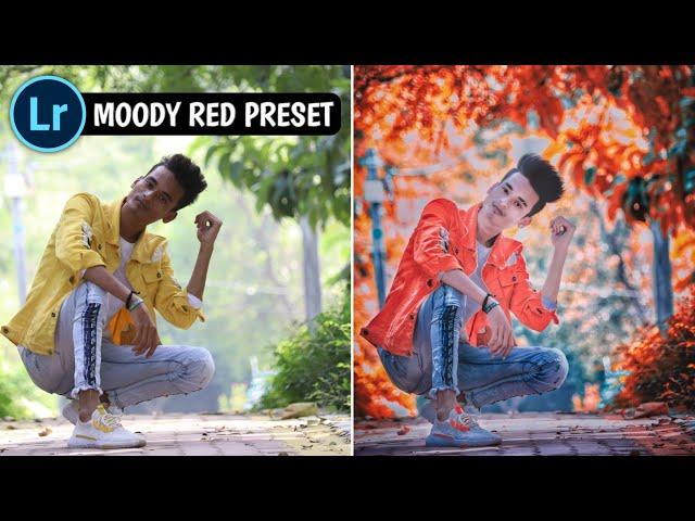 How to Edit MOODY RED in Lightroom Mobile | Dark Red Color Toning Effect  in Lightroom - SK EDITZ