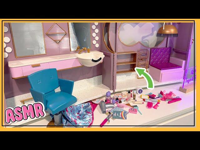 ASMR ‍️ Organizing My Beauty Salon! My Our Generation Salon on Wheels - Mini & Tingly 