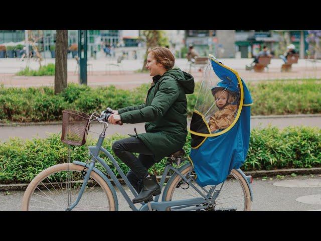 Bub-up Kids la protection pluie enfant pour siège vélo qui remplace la cape de pluie enfant vélo