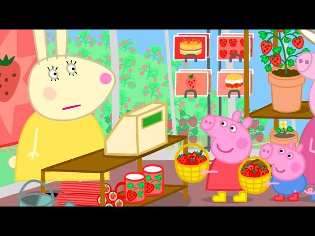 Picking Strawberries At The Strawberry Farm  | Peppa Pig Official Full Episodes