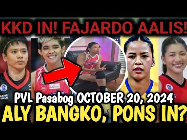 PVL LATEST UPDATE TODAY OCTOBER 20, 2024! MGA PLAYERS NA AALIS AT BABALIK SA TEAM ALAMIN! #pvl2024