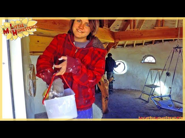 Soil Cement Upper Subfloor & Sheetrock Mud Walls  | Shae's Earthbag Bedroom  | Weekly Peek Ep122