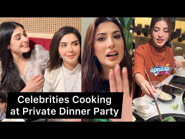 Nida Yasir, Mehwish Hayat, Hira Mani, Kinza Hashmi and other celebrities at dinner by Junaid Khan