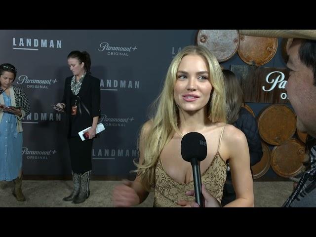 Michelle Randolph Carpet Interview at Paramount+'s Landman Premiere