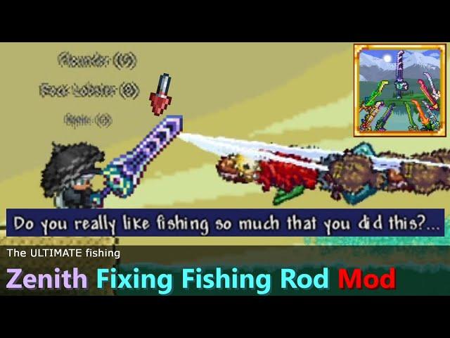 Using Zenith in Terraria to make Fishing much better