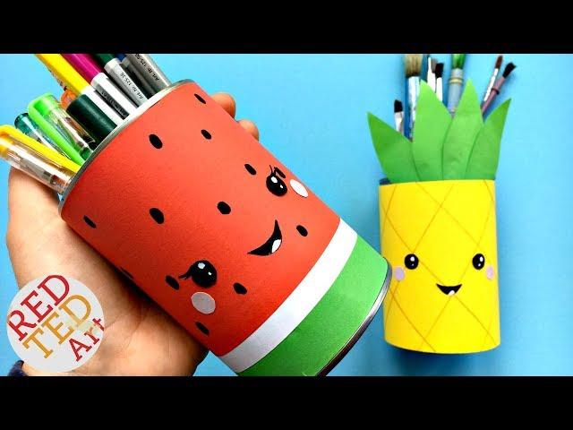 Easy Melon Pencil Holder DIY - School Supplies
