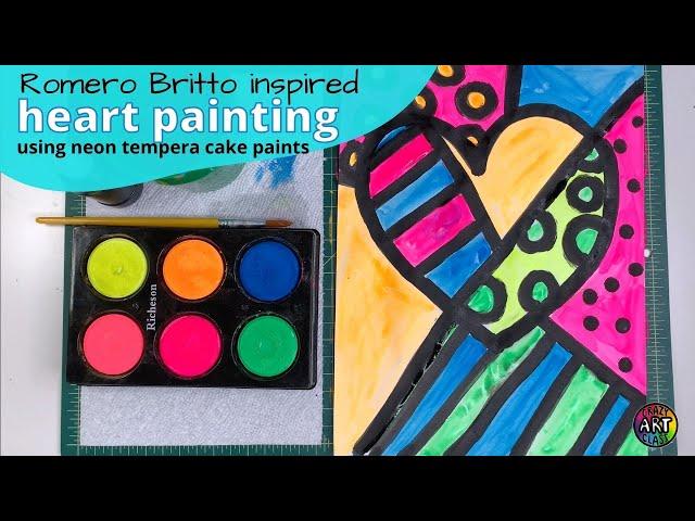 Romero Britto Art Project Painting for Valentine's Day