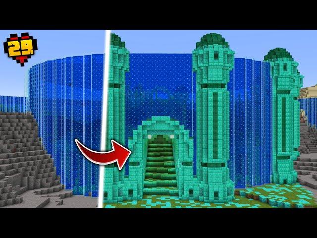 I Transformed the Ocean Monument into a GIANT Aquarium in Minecraft Hardcore!