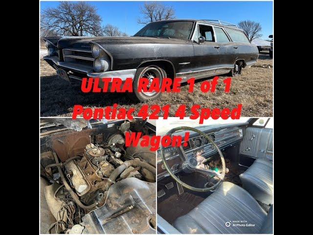 RAREST WAGON! 1965 Bonneville Safari 421HO 3x2 4 Speed! Parked 30+ Years Revival!!