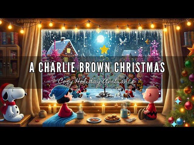 Christmas with Charlie Brown Cozy Window Views ️ & Full Album Loop 