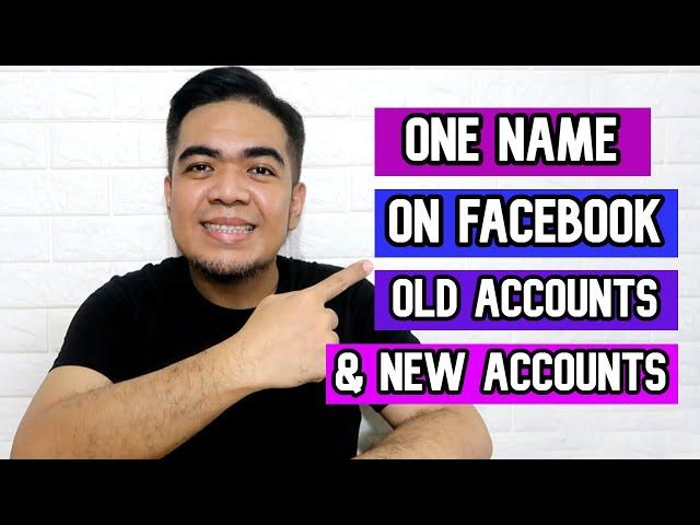 How to One Name on Facebook 2024 for New and Old Accounts! New method on how to one name on Facebook