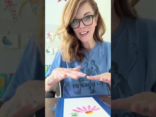 Watercolor coneflower #watercolor #coneflowertutorial