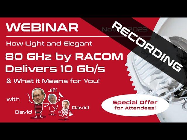 RAy Webinar – Get to Know RAy3-80 GHz, RACOM's new 10 Gb/s link