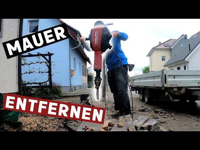 Mauer selber ABREISSEN | Gartenmauer entfernen