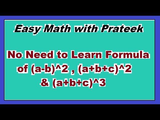 learn formula in no time after watching it through pascal triangle | Easy Math