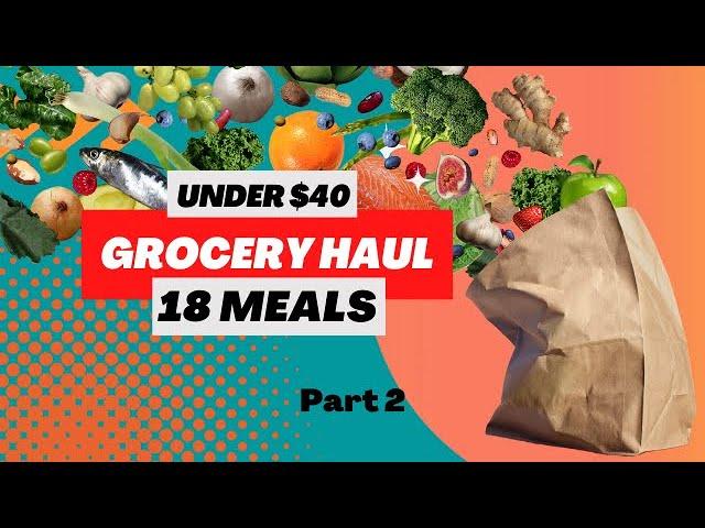 $40 Grocery Haul for 18 Meals