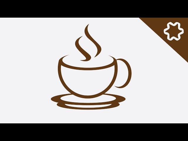 Logo Design illustrator / Simple Logo Design / How to Make Coffee Shop Logo Design