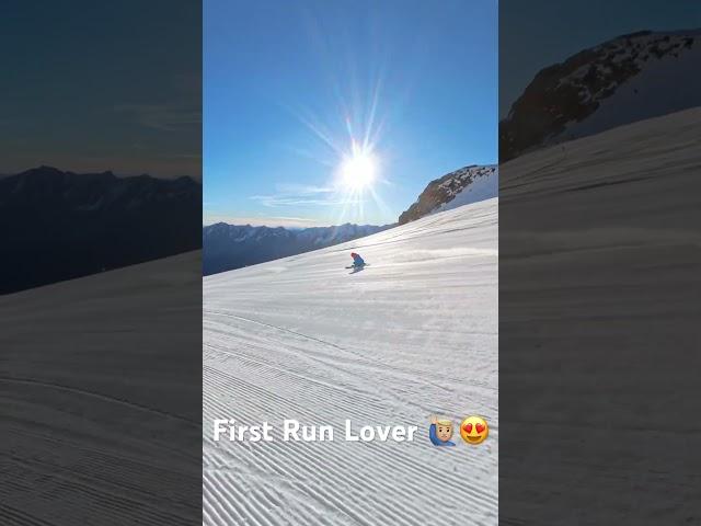 First Run Lover ‍️ #skiing