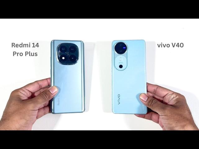 Redmi Note 14 Pro Plus vs Vivo V40 Speed Test and Camera comparison