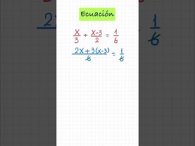 Ecuación con fracciones ️ #ingedarwin #ecuaciones