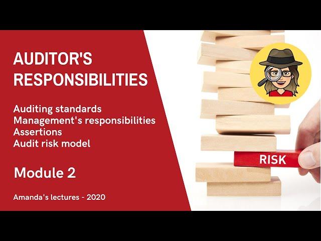 2020 audit lectures - Module 2 - standards, assertions and the audit risk model