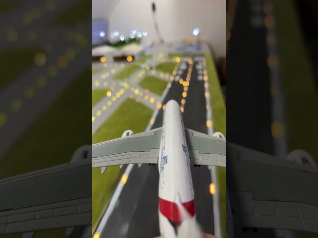 Emirates A380 takeoff from model airport! Which plane next? ️