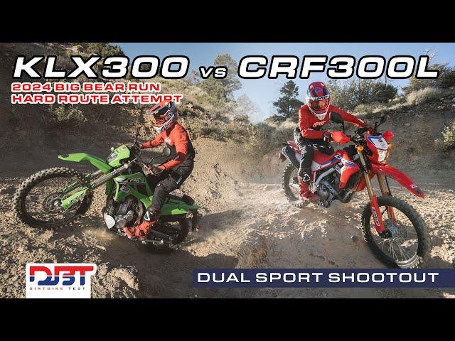 Conquering The Big Bear Run Hard Route | KLX300 vs CRF300L Dual Sport Shootout