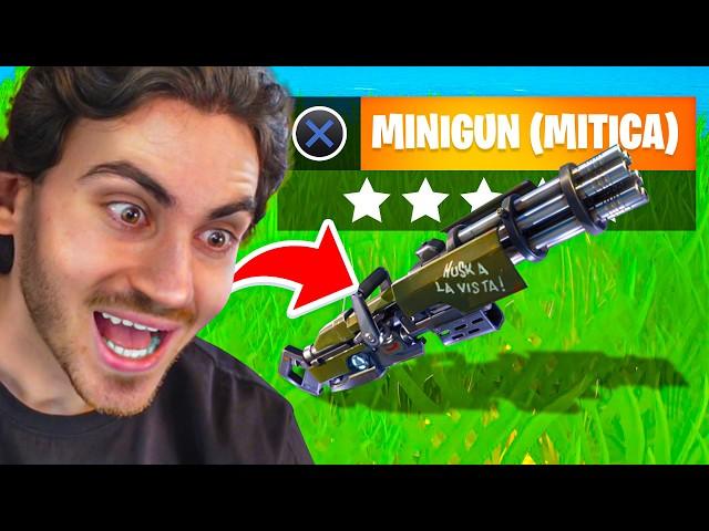 Me Paso Fortnite SOLO a MINIGUN *ARMA NUEVA*