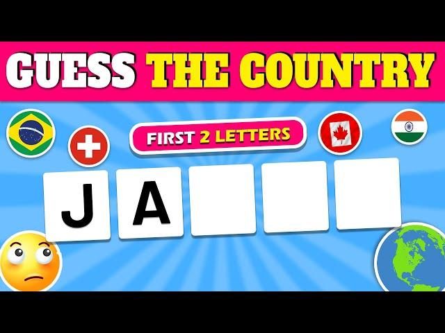 Guess The Countries By First 2 Letters  | Country Quiz ️