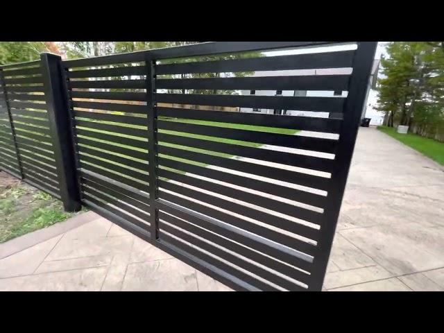 FWCLTD.CA- Custom Horizontal Metal Driveway Gate, Entry Gate & Fence