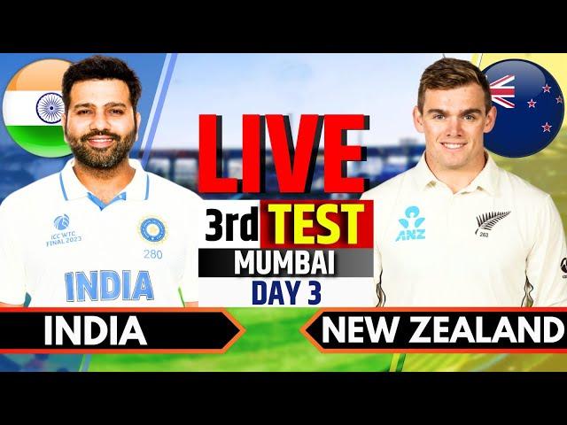 India vs New Zealand, 3rd Test, Day 3 | IND vs NZ Live Match Today | Live Cricket Match Today