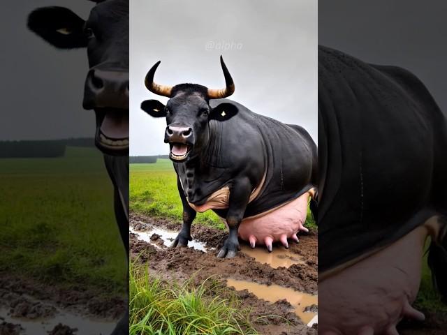 Heavy pregnant cow rescued by doctor's from green field #humanity #cow #veternary #rescueanimals