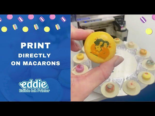 Macaron Printer. Print on macarons and confections with Eddie, The Edible Ink Printer from Primera