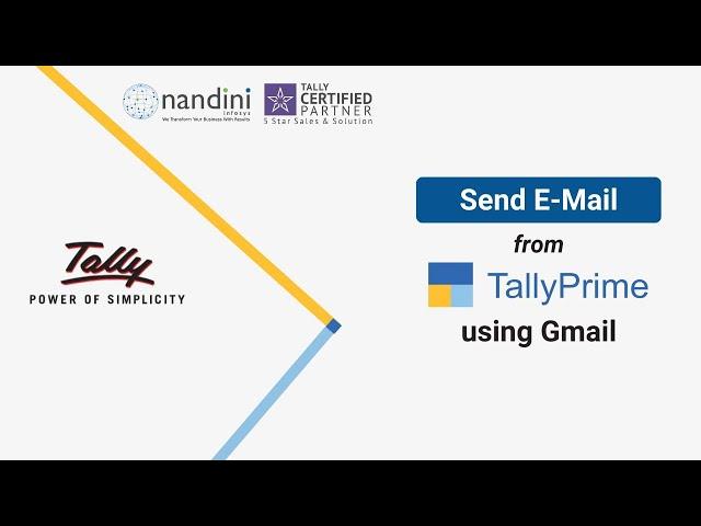 Send Email from Tally Using Gmail | Direct email from Tally | Email Configuration in TallyPrime